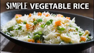 Simple VEGETABLE RICE Recipe / Pulao | Easy vegetarian and Vegan Meals!