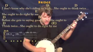 Ticket to Ride (The Beatles) Banjo Cover Lesson in A with Chords/Lyrics