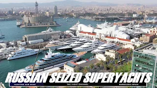 ANY RUSSIAN MEGAYACHTS HERE?  BARCELONA SPAIN 2022 | THE HAULOVER INLET & MIAMI YACHT CHANNEL