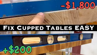 Fixing Warped Hardwood Tables EASY