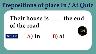 Prepositions of Place Part 2 | Prepositions Quiz At / In | English Grammar | No.1 Quality English