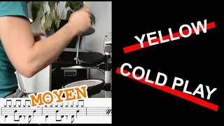 DRUM SHEET - DRUM COVER : YELLOW - COLDPLAY