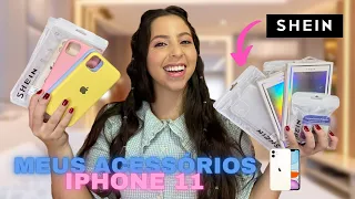 ACESSÓRIOS NOVOS DO MEU CELULAR na SHEIN ~IPHONE 11~ UNBOXING CAPINHAS, PROTETORES DE CABO..