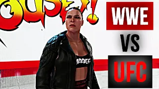 WWE VS UFC Who Will Win!! #wwe2k23myrise #wwe2k23 #ufc #wwe #wwe2k23gameplay #rondarousey