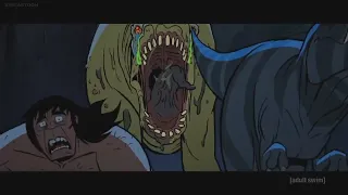 Genndy Tartakovsky's Primal | Spear and Fang Chased by the Mad Sauropod | Part 2