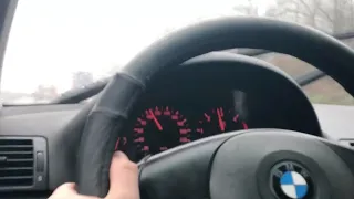 BMW E46 320D on German Autobahn in Rain!