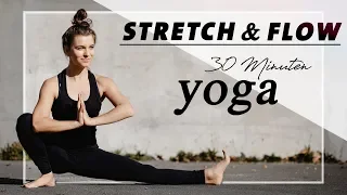 Yoga für Beweglichkeit | Stretch & Flow | Tiefe Dehnungen und neue Haltungen | Mittelstufe