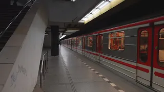 Czech Republic, Prague, Metro ride from Národní Třída to Smíchovské nádraží