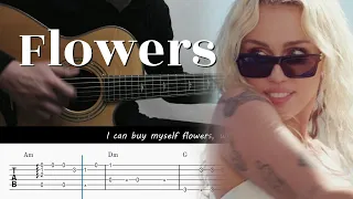 Flowers - Miley Cyrus - Fingerstyle Guitar TAB