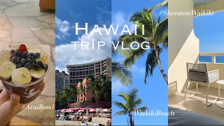【Hawaii vlog】3泊5日ハワイ旅🌺🩵前編 出発〜1日目｜シェラトンワイキキ🏨 アラモアナセンター🛍️ カカアコ,社会人OL.最新ハワイ旅行