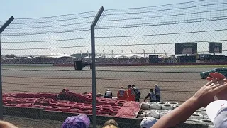 New Max Verstappen crash and him getting out of car.