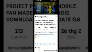 cách tải project playtime mobile trên điện thoại android