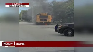 Children escape school bus fire in Davie