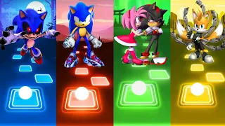 Sonic Exe Vs Sonic Prime Vs Shadow Amy Vs Nine Tails Tiles Hop 🎯😎