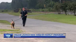 Warsaw Police Dept. debuts 'Find My Family' scent tracking program