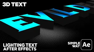 After Effects 3D Text Tutorial - No plugin