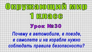 Окружающий мир 1 класс (Урок№30 - Почему на транспорте нужно соблюдать правила безопасности?)