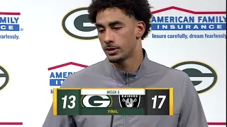 Packers Jordan Love Press Conference Post-Game Loss to Raiders