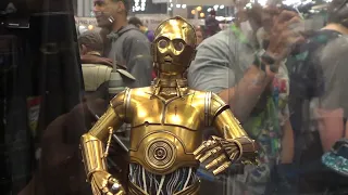 Sideshow Star Wars Darth Vadet, Luke Skywalker, 3PO, 1/6 scale figures at NYCC 2019