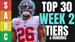 Top 30 Running Back Tiers & Rankings for Week 2 | 2022 Fantasy Football