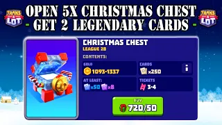 Open 5x Christmas Chest, Get 2 Legendary Cards! 🥳 - Tanks A Lot