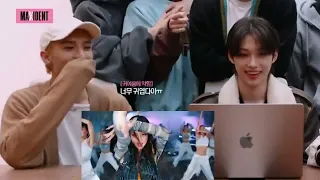 stray kids reaction to blackpink pink venom mv + dance practice