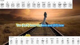Something (no capo) by The Beatles play along with scrolling guitar chords and lyrics
