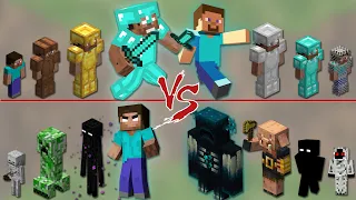 Steve VS Hostile Mobs - Minecraft Power Levels Battle 2022 🔥
