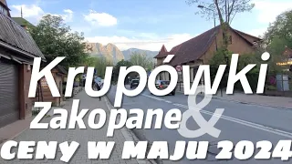 Krupówki Zakopane - ceny w maju 2024