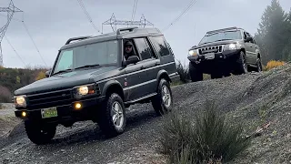 Land Rover Discovery 2 & Jeep Grand Cherokee WJ take on wet Vancouver Island Trails