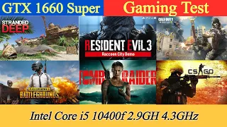 Intel Core i5 10400f with GTX 1660 Super | Gaming Test | 1080p in 6 Games | Ultra Setting