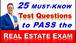 25 Brand New Test Questions to help PASS the Real Estate Exam - Practice Questions #realestateexam