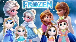 My talking Angela 2 I Frozen | Mothersday Anna and Elsa and their daughters I cosplay
