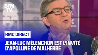 Jean-Luc Mélenchon face à Apolline de Malherbe en direct