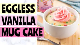 Vanilla Mug Cake Recipe! Mug Cake WITHOUT Egg! | Cake WITHOUT Oven (Microwave 1 minute!)