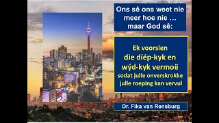 13 Maart 2022 "God voorsien" (Dr. Fika van Rensburg ll NG Weltevreden)