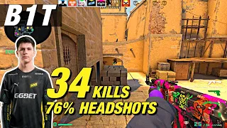 B1T faceit mirage game (34kills) 76% HS CSGO B1T POV