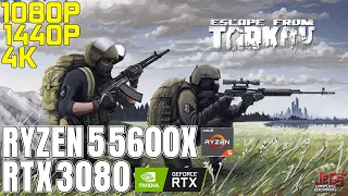 Escape from Tarkov | Ryzen 5 5600X + RTX 3080 | 1080p, 1440p, 4K benchmarks!