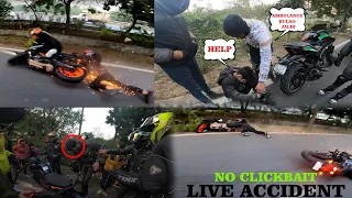 LIVE ACCIDENT Record on GoPro | KTM DUKE 390 CRASHED | De*** or Alive??