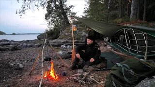 3 Days Wild Camping - Solo Canoe Trip - Archipelago Bushcraft