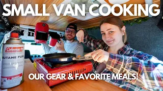 EASY VAN LIFE MEALS: Small van kitchen & cooking supplies, what we eat on the road/camping!