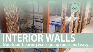 INTERIOR non-load-bearing WALLS go up QUICK & EASY (075)