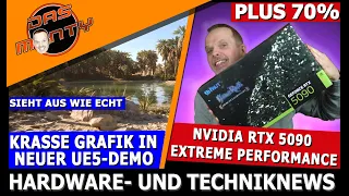 Nvidia RTX 5090 extreme Performance mit +70% | Unfassbare Grafik in neuer UE5-Demo | News | DasMonty