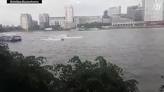 James Bond-style jetski police chase on the Thames