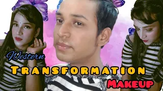 TRANSFORMATION MAKEUP 💄||WESTERN LOOK💫||#subscribe #viral #tranding #like #makeup #makeuptutorial