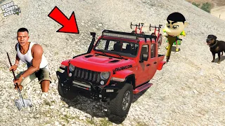 GTA 5: FRANKLIN AND SHINCHAN Found BURIED "JEEP" in GTA 5! (GTA 5 mods)