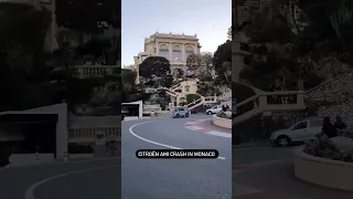 Citroën Ami flips and crashes in Monaco