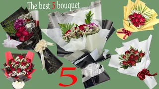 Top 5 Best Flower Bouquet Arrangement | Bouquet Wrapping Techniques | Bouquet Of Flowers