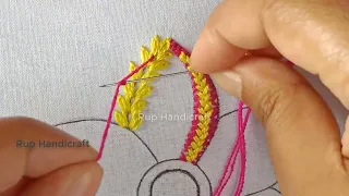 rup most marvellious 4 flower design needle work magic yt