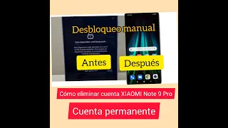 Cómo quitar cuenta XIAOMI NOTE 9 Pro / olvide mi contraseña / Cuenta Permanente // Costa Cell